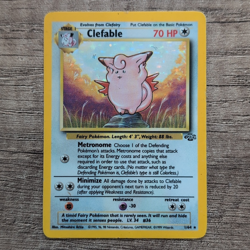 Pokemon TCG Clefable Jungle Holo Rare Card 1/64 English 1999 70 HP - Image 1