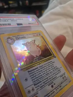 Pokemon TCG Clefable Holo Jungle 1/64 Vintage Graded Rare PSA 9 Mint - Image 3