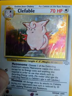 Pokemon TCG Clefable Jungle Holo Rare Card 1/64 - Image 2