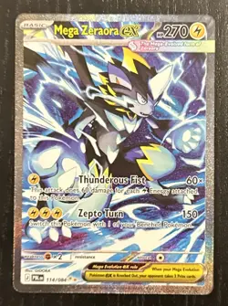 Mega Zeraora ex 114/084 Pitch Black Holo Special Illustration Rare NM - Image 1