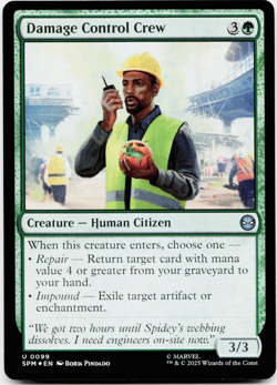 Damage Control Crew [Marvel's Spider-Man] MTG NM/M 🌳 *Ships Meow!* - Image 3