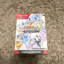 Pokemon TCG Prismatic Evolutions Booster Bundle 6 New Sealed Booster Packs - Image 1