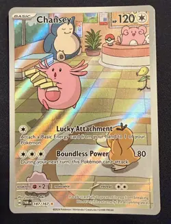 Chansey - 187/167 - Illustration Rare - Twilight Masquerade - Pokemon - NM/M - Image 1