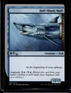 MTG Magic the Gathering Half-Shark, Half- (35/288) Unstable NM - Image 1
