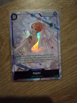 Bandai One Piece Tcg Nami Op15-086 Sr Alt Art Foil (wedding Dress Nami) - Image 3