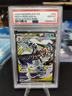 2026 POKEMON ASC EN-ASCENDED HEROES MEGA ATTACK RARE MEGA FROSLASS EX PSA 10 - Image 1