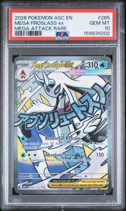 2026 POKEMON ASC EN-ASCENDED HEROES MEGA ATTACK RARE MEGA FROSLASS EX PSA 10 - Image 1