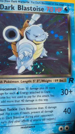 Pokemon TCG Dark Blastoise 3/82 - Team Rocket Holo Rare WOTC Card MP - SWIRL ꩜ - Image 2
