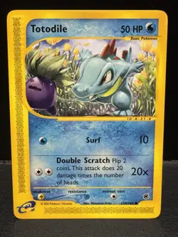Pokemon TCG - Totodile 💦🐊 134/165 Expedition Non Holo E-Series Card LP - Image 2