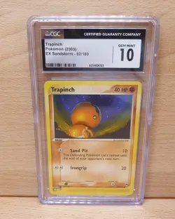 CGC GEM MINT 10 Trapinch 82/100 EX Sandstorm Pokemon 2003 TCG - Image 1
