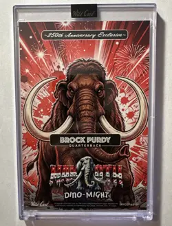 BROCK PURDY 2026 Wild Card Mammoth America's 250th 1/1 red - Image 2