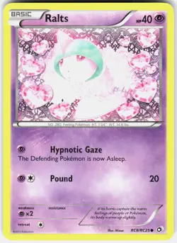 Pokemon Ralts RC8/RC25 Holo Legendary Treasures: Radiant Collection Pokemon NM - Image 1