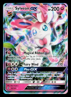 SYLVEON GX 92/145 HOLO ULTRA RARE GUARDIANS RISING POKEMON MP - Image 1