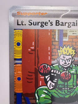 Lt. Surge's Bargain SIR Holo 185/132 Mega Evolution Pokemon Card NM - Image 2