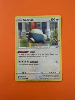 Pokemon TCG Snorlax Holo Rare Card Pokemon Go 055/078 - Image 1