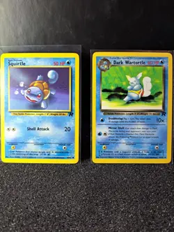 Pokemon TCG Team Rocket ×2 - Squirtle, Dark Wartortle NM Vintage - Image 1