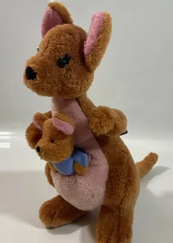 Disney Gund Winnie The Pooh 100 Acre Collection 9" Kanga & Roo Plush VTG USED - Image 1