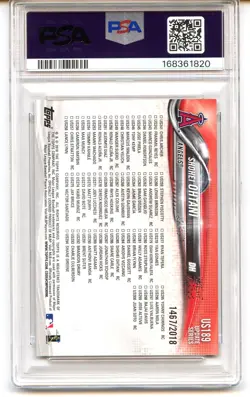 Shohei Ohtani 2018 Topps Update Gold #US189 /2018 Rookie RC PSA 9 Angels - Image 2