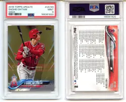 Shohei Ohtani 2018 Topps Update Gold #US189 /2018 Rookie RC PSA 9 Angels - Image 3
