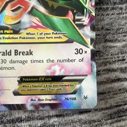 The Pokemon Company M Rayquaza EX Full Art Holo 76/108 220HP EN - Image 4