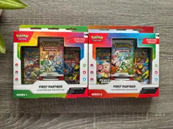 Pokemon TCG First Partner Illustration Collection Series 1 & 2 box set SEALED - Image 1