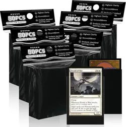 Black Card Sleeves Fit for MTG, 300 Pack Perfect Standard 300, - Image 1