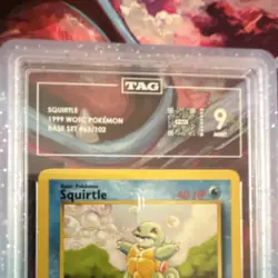 Squirtle 063/102 Base Set 1999 English Regular Common TAG 9 Mint Pokemon TCG - Image 5