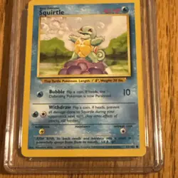 Pokemon TCG Squirtle 63/102 Base Set Graded CGC 8 NM Mint 1999 Pokemon - Image 3