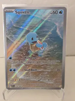 Pokemon TCG Squirtle 170/165 SV 151 Illustration Rare Full Art Holo - Image 1