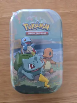 Pokemon TCG Celebrations Mini Tin Factory Sealed Bulbasaur Charmander Squirtle - Image 1