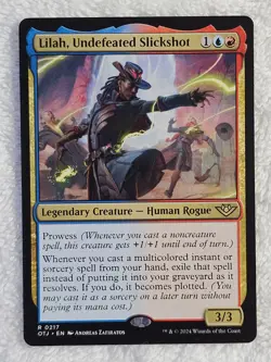 MTG Lilah, Undefeated Slickshot Outlaws of Thunder Junction (OTJ) #217 Rare NM - Image 2