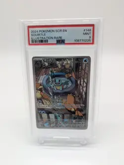 Pokemon TCG Scarlet & Violet Stellar Crown Squirtle Card 148/142 PSA 9 - Image 1
