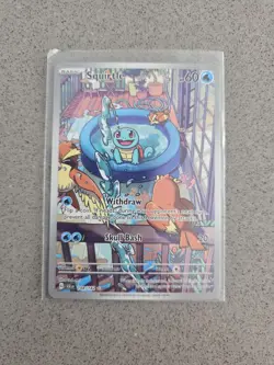 Pokemon TCG Squirtle Stellar Crown Illustration Card 148/142 Near Mint - Image 1