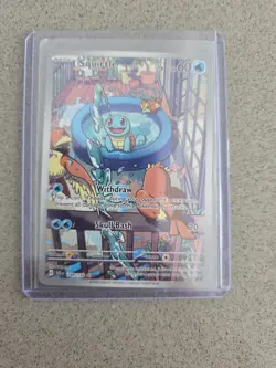 Pokemon TCG Squirtle Stellar Crown Illustration Card 148/142 Near Mint - Image 3