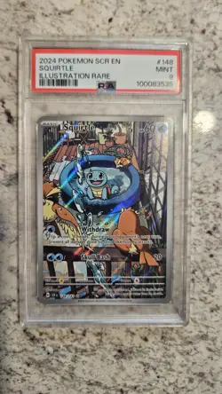 Pokemon TCG Squirtle Stellar Crown Illustration Card 148/142 - Image 1