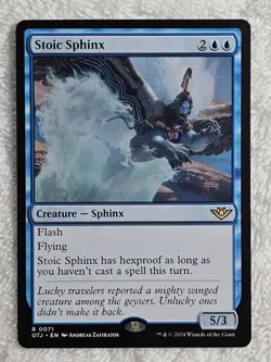 MTG Stoic Sphinx Outlaws of Thunder Junction (OTJ) #71 Card Rare NM - Image 1