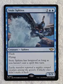 MTG Stoic Sphinx Outlaws of Thunder Junction (OTJ) #71 Card Rare NM - Image 2