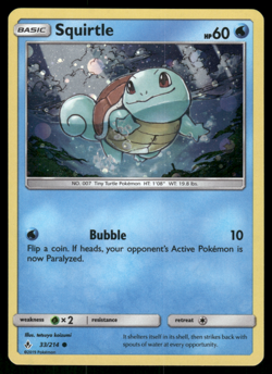 Pokemon TCG - Unbroken Bonds - Squirtle 33/214 Cosmos Holo - P - Image 1