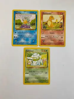 Pokemon TCG 3 Original Starter Bundle Charmander Squirtle Bulbasaur - Image 1