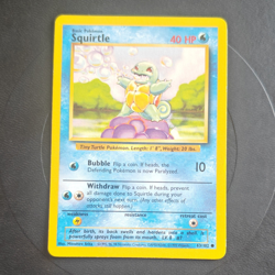 Pokemon TCG Squirtle 63/102 Base Set Regular Common 40HP 1999 - Image 1