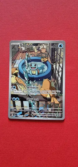 Pokemon TCG Squirtle 148/142 SV07 Stellar Crown Illustration Rare Holo - Image 1