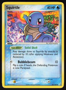 Pokemon TCG - Crystal Guardians - Squirtle 64/100 - P - Image 1