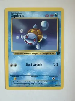 Pokemon TCG Squirtle 68/82 Team Rocket Unlimited Series, Vintage - Image 2