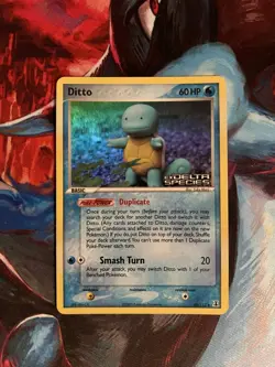 Pokemon TCG Ditto EX Delta Species 40/113 Squirtle Reverse Holo Stamp - Very LP - Image 1
