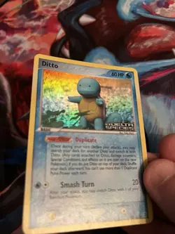 Pokemon TCG Ditto EX Delta Species 40/113 Squirtle Reverse Holo Stamp - Very LP - Image 2