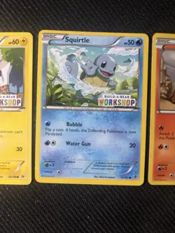 Pokemon TCG Pikachu Charmander Squirtle Build A Bear Promo Cards - Image 3