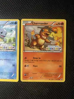 Pokemon TCG Pikachu Charmander Squirtle Build A Bear Promo Cards - Image 4