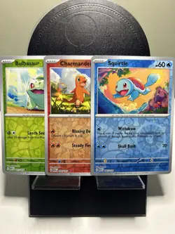 Pokemon TCG 151 Starter Set Bulbasaur, Squirtle, Charmander - Image 1