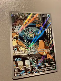 Pokemon TCG Squirtle Illustration Rare 148/142 Stellar Crown NM Condition - Image 2