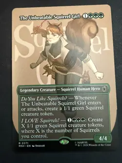 MTG Marvel Super Heroes The Unbeatable Squirrel Girl Borderless Non Foil R 0371 - Image 1